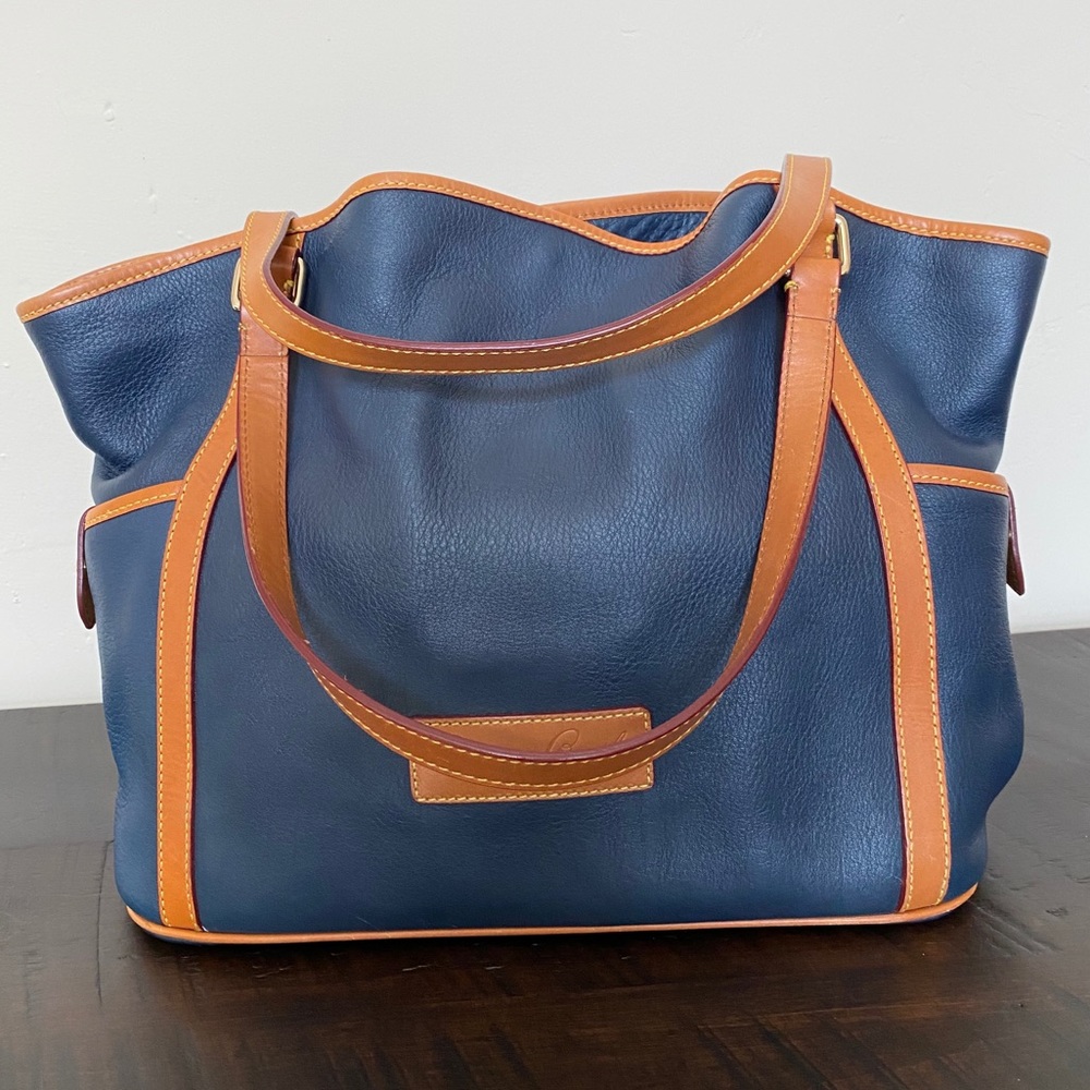 Dooney & Bourke Navy Leather Tote